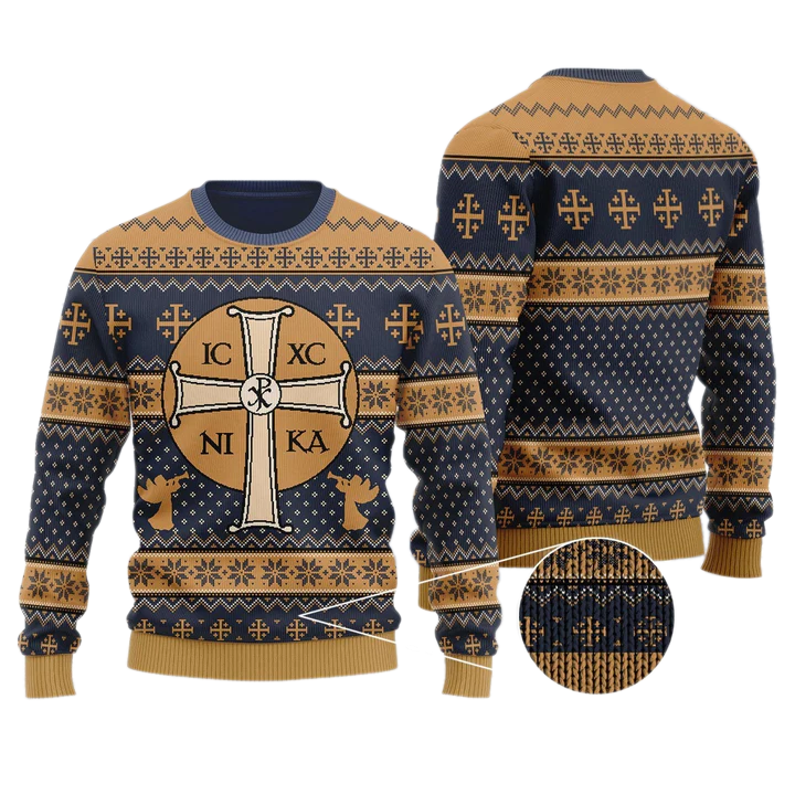Jesus IC XC Unisex Ugly Christmas Sweater For Men & Women Christmas Gift Sweater US3998 - WeCustomit