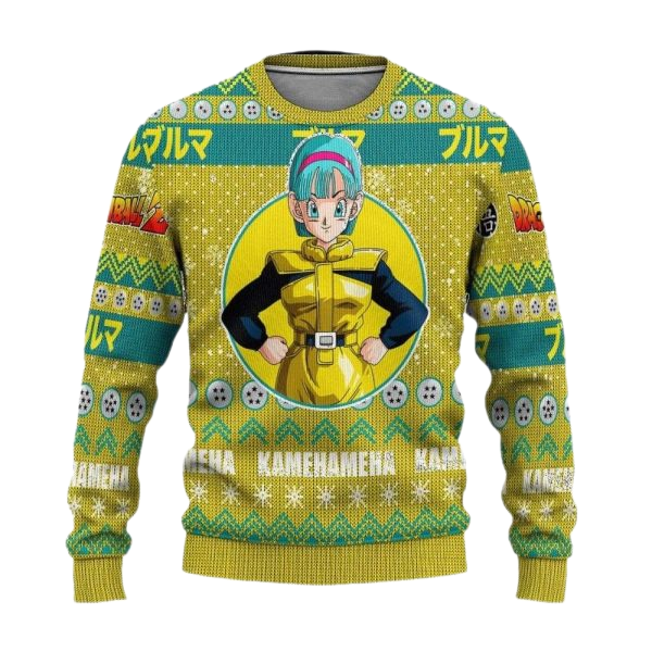 Bulma Anime Dragon Ball Z Ugly Christmas Sweater For Men & Women Christmas Gift Sweater US4078 - WeCustomit