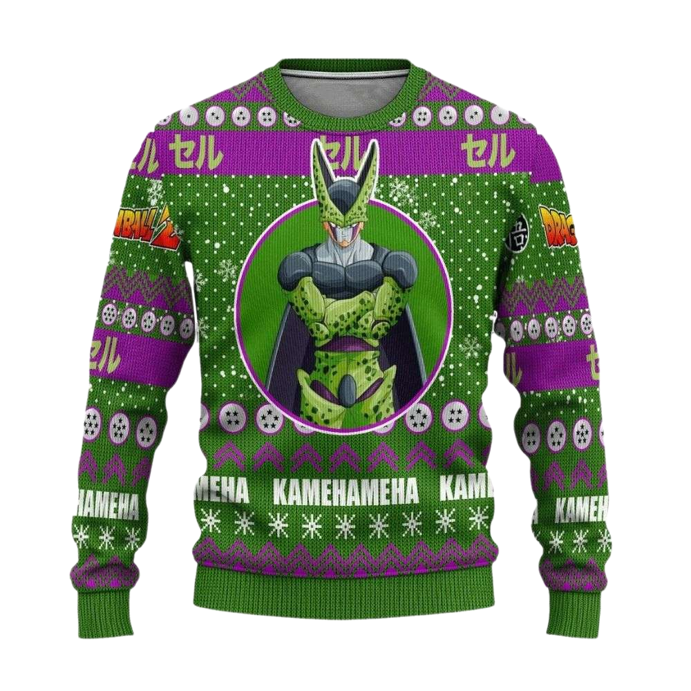 Cell Anime Dragon Ball Z Ugly Christmas Sweater For Men & Women Christmas Gift Sweater US4080 - WeCustomit