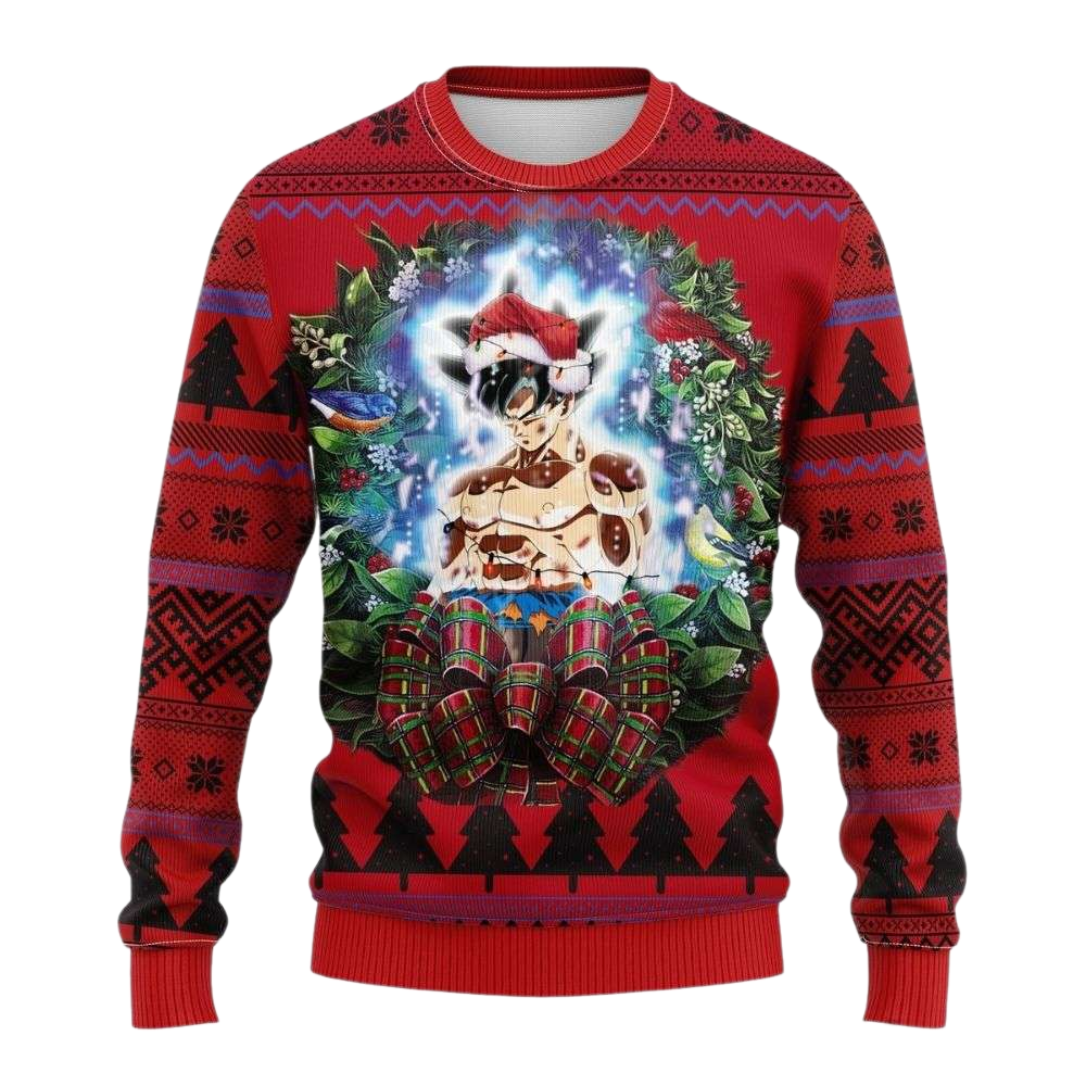 Son Goku Ultra Instinct Dragon Ball Z Ugly Christmas Sweater For Men & Women Christmas Gift Sweater US4146 - WeCustomit