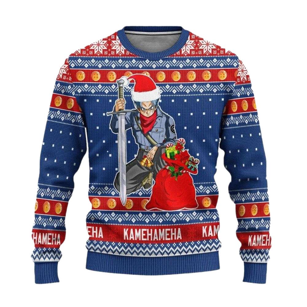 Future Trunks Dragon Ball Z Ugly Christmas Sweater For Men & Women Christmas Gift Sweater US4153 - WeCustomit