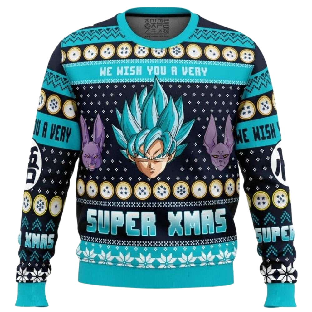We Wish You A Very Super Xmas Ugly Christmas Sweater For Men & Women Christmas Gift Sweater US4172 - WeCustomit