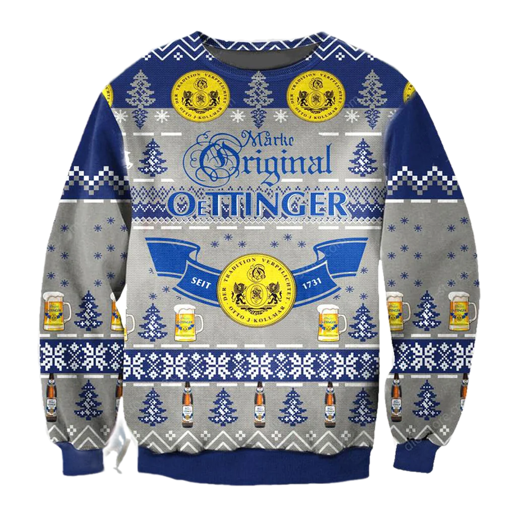 Unisex Oettinger 3D Ugly Christmas Sweater For Men & Women Christmas Gift Sweater BH1075 - WeCustomit