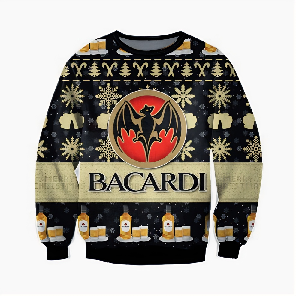 Unisex Bacardi Beer 3D Ugly Christmas Sweater For Men & Women Christmas Gift Sweater BH1130 - WeCustomit