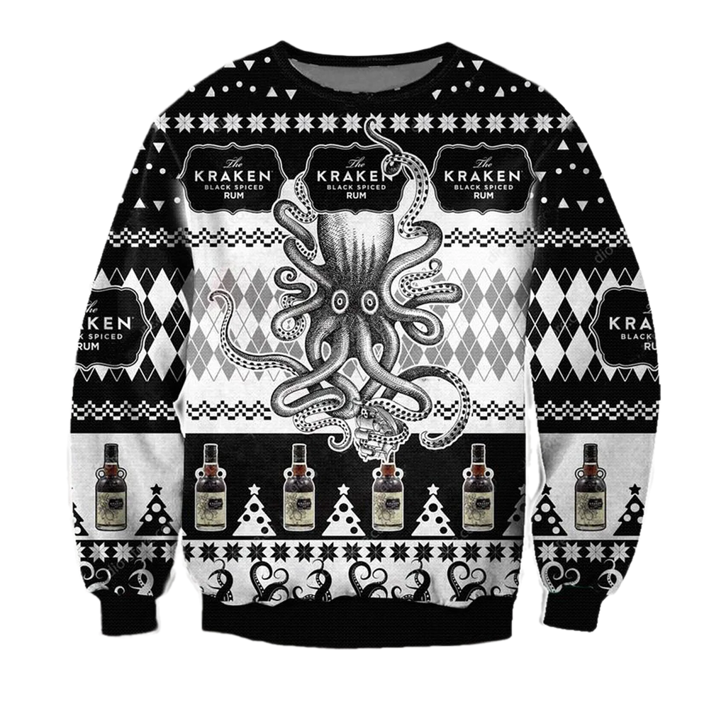Unisex Spiced Rum 3D Ugly Christmas Sweater For Men & Women Christmas Gift Sweater BH1155 - WeCustomit