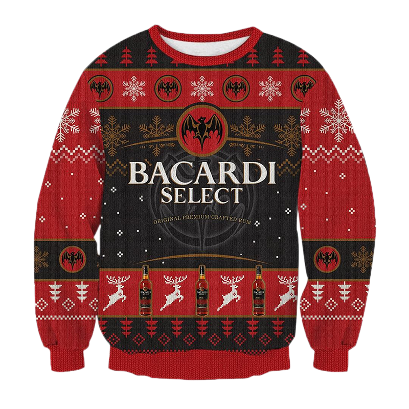 Unisex Bacardi Select 3D Ugly Christmas Sweater For Men & Women Christmas Gift Sweater BH1164 - WeCustomit
