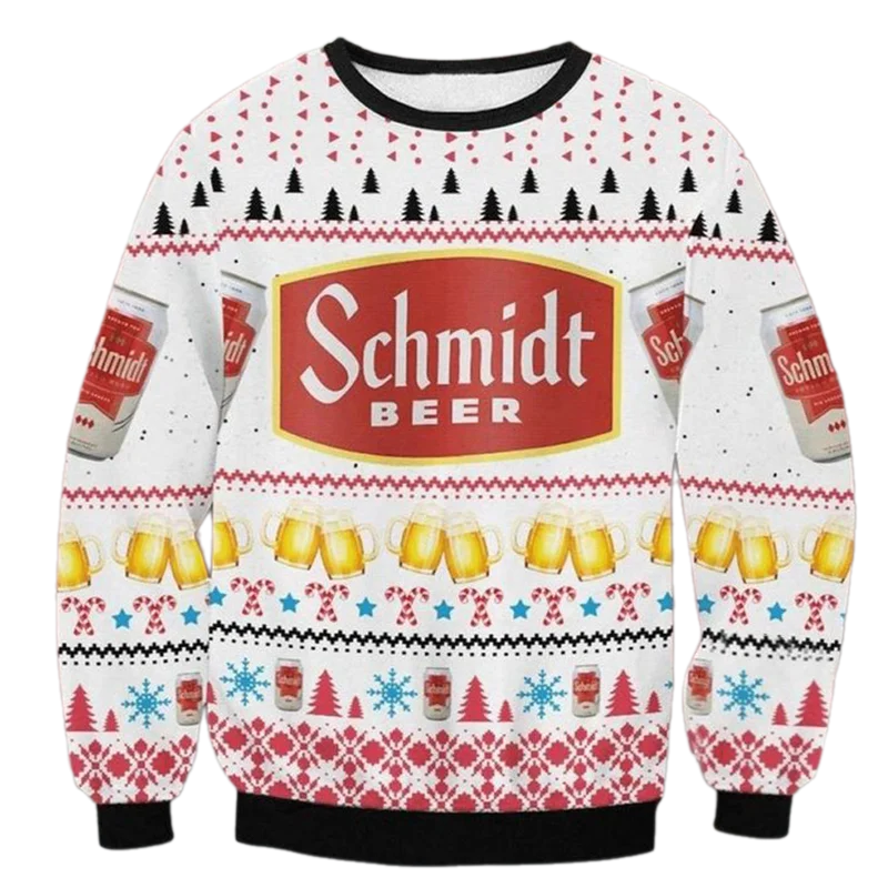 Unisex Schmidt Beer 3D Ugly Christmas Sweater For Men & Women Christmas Gift Sweater BH1179 - WeCustomit