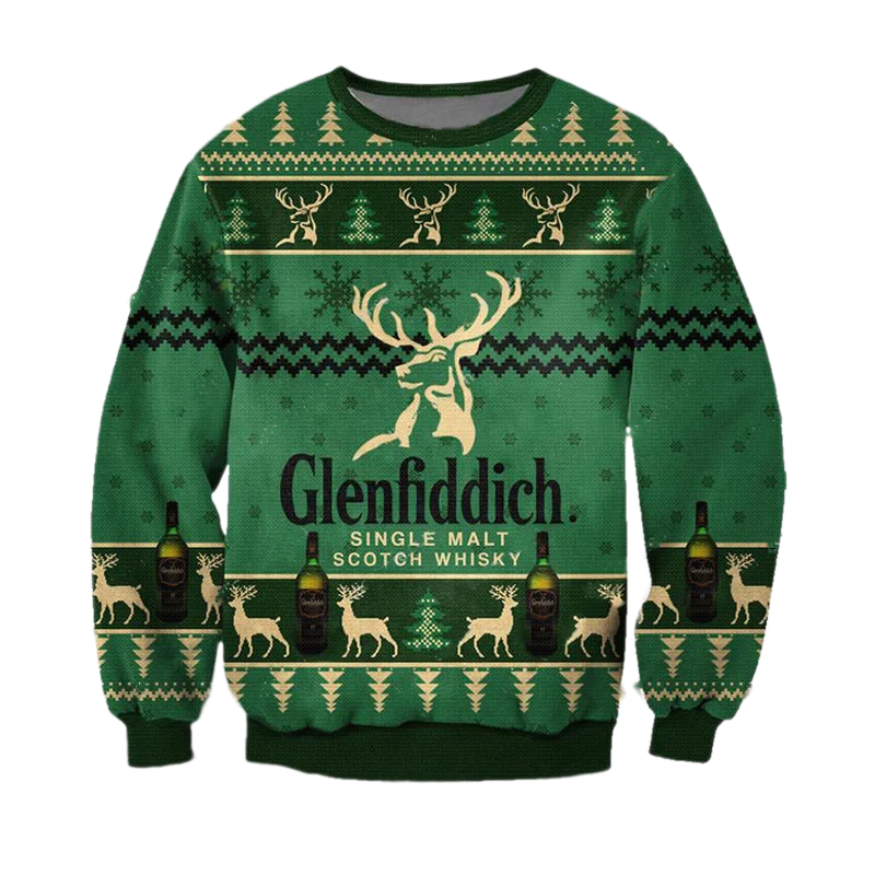 Unisex Glenfiddich 3D Ugly Christmas Sweater For Men & Women Christmas Gift Sweater BH1181 - WeCustomit
