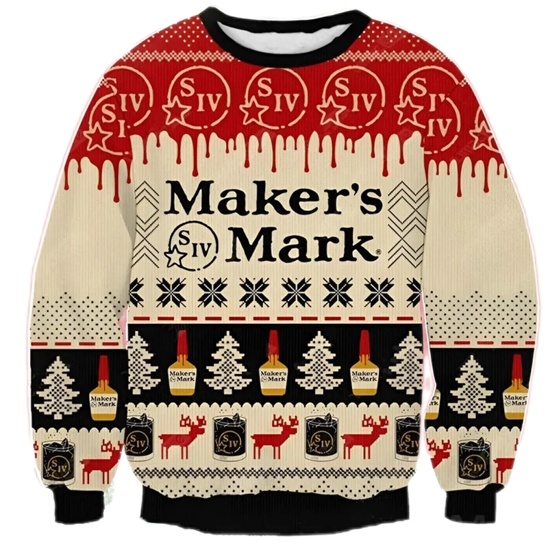 Unisex Christmas Print Ugly Christmas Sweater For Men & Women Christmas Gift Sweater BH1210 - WeCustomit