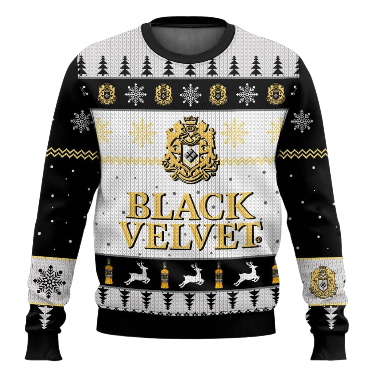 Unisex Black Velvet 3D Ugly Christmas Sweater For Men & Women Christmas Gift Sweater BH1339 - WeCustomit