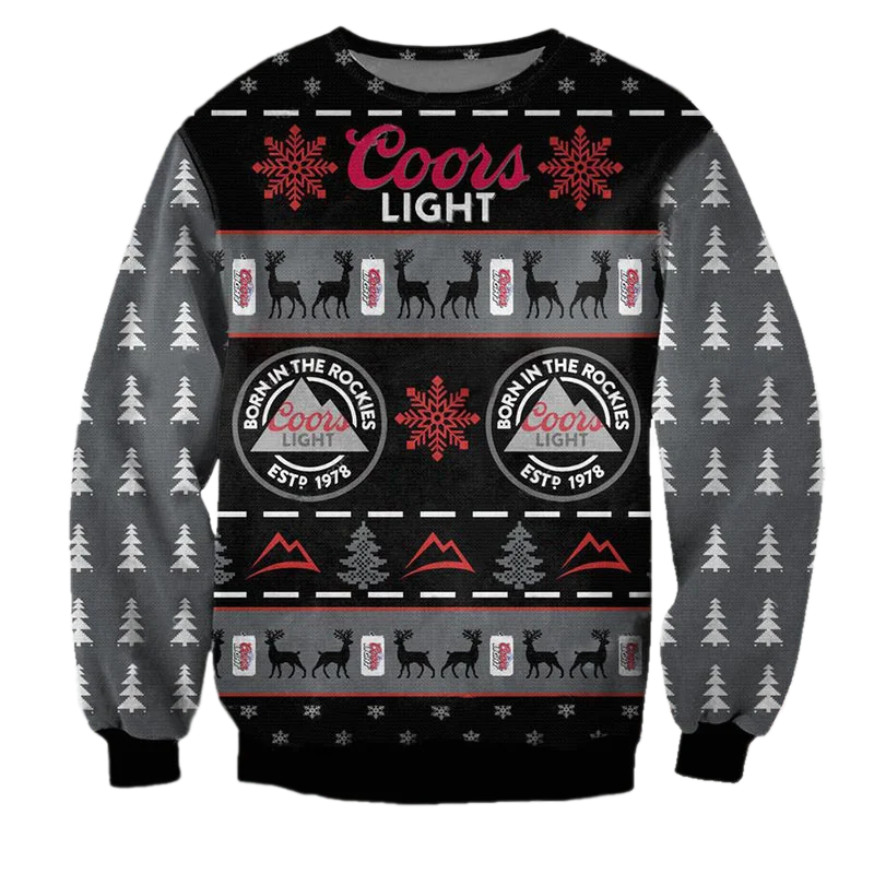 Unisex Coors Beer 3D Ugly Christmas Sweater For Men & Women Christmas Gift Sweater BH1348 - WeCustomit