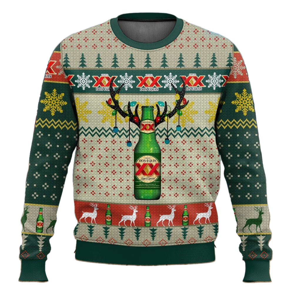 Unisex Dos Equis XX 3D Ugly Christmas Sweater For Men & Women Christmas Gift Sweater BH1353 - WeCustomit