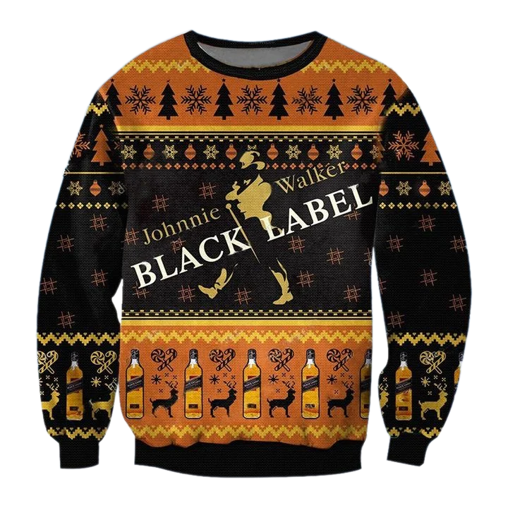 Unisex Black Label 3D Ugly Christmas Sweater For Men & Women Christmas Gift Sweater BH1376 - WeCustomit
