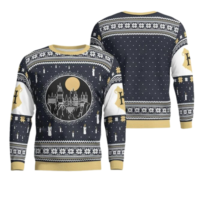 Har.ry Pot.ter Hogwarts Castle Ugly Christmas Sweater For Men & Women Christmas Gift Sweater US4195 - WeCustomit