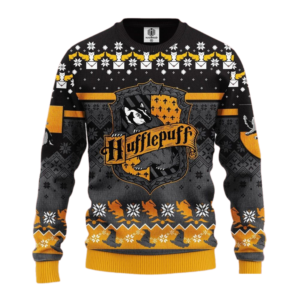 Har.ry Pot.ter With Hufflepuff Symbol Ugly Christmas Sweater For Men & Women Christmas Gift Sweater US4205 - WeCustomit