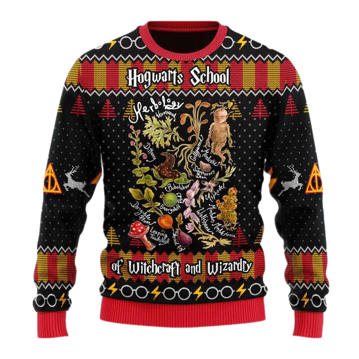 Hogwarts School Herbology Ugly Christmas Sweater For Men & Women Christmas Gift Sweater US4212 - WeCustomit