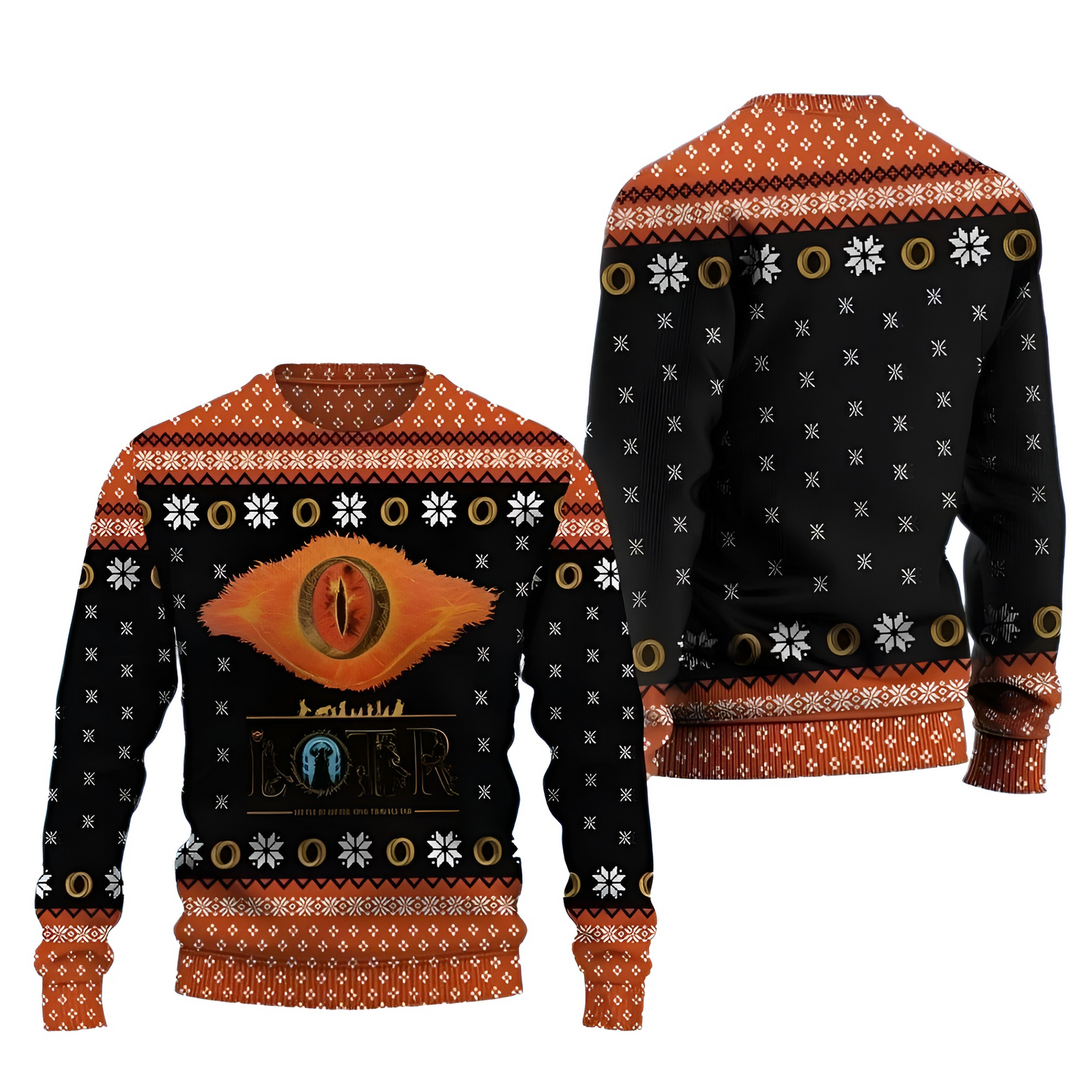 Ring Ablaze Ugly Christmas Sweater For Men & Women Christmas Gift Sweater US4240 - WeCustomit
