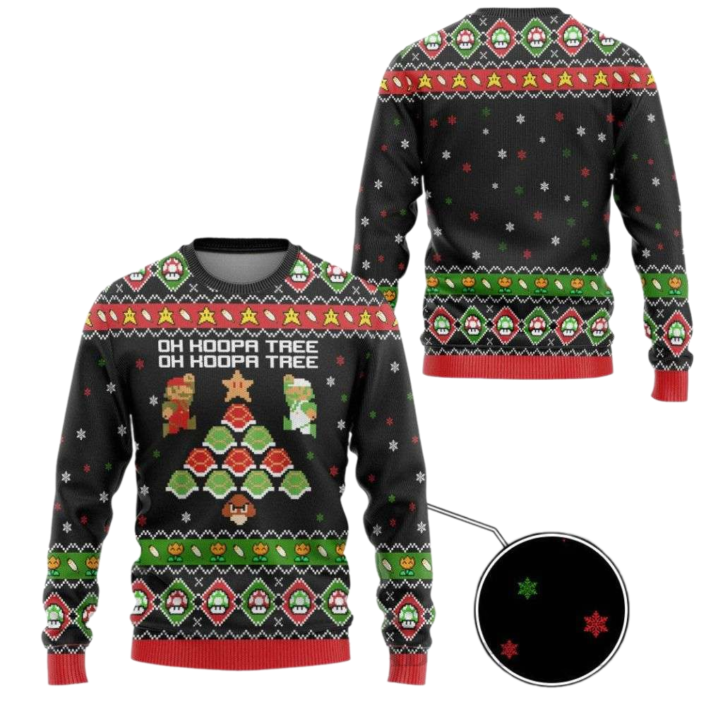 Mario Koopa Tree Ugly Christmas Sweater For Men & Women Christmas Gift Sweater US4249 - WeCustomit