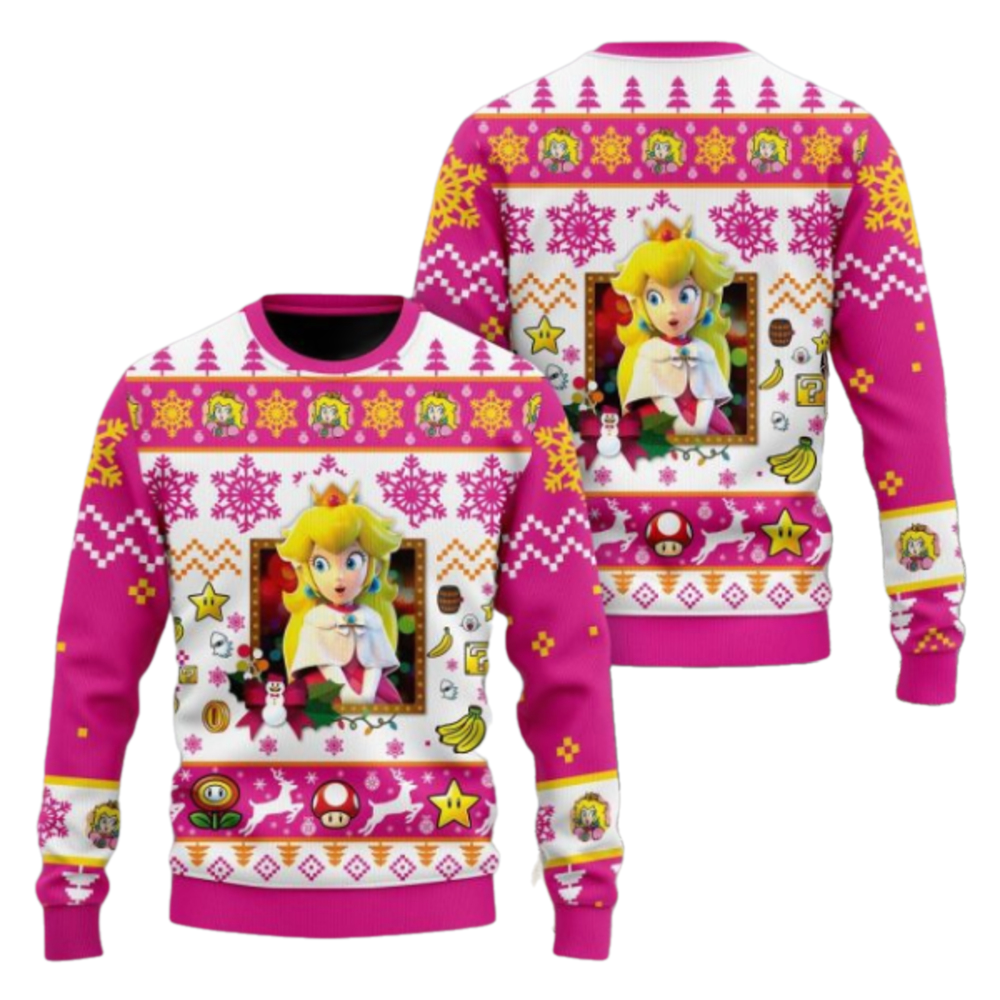 Sup.er Ma.rio Princess Ugly Christmas Sweater For Men & Women Christmas Gift Sweater US4257 - WeCustomit