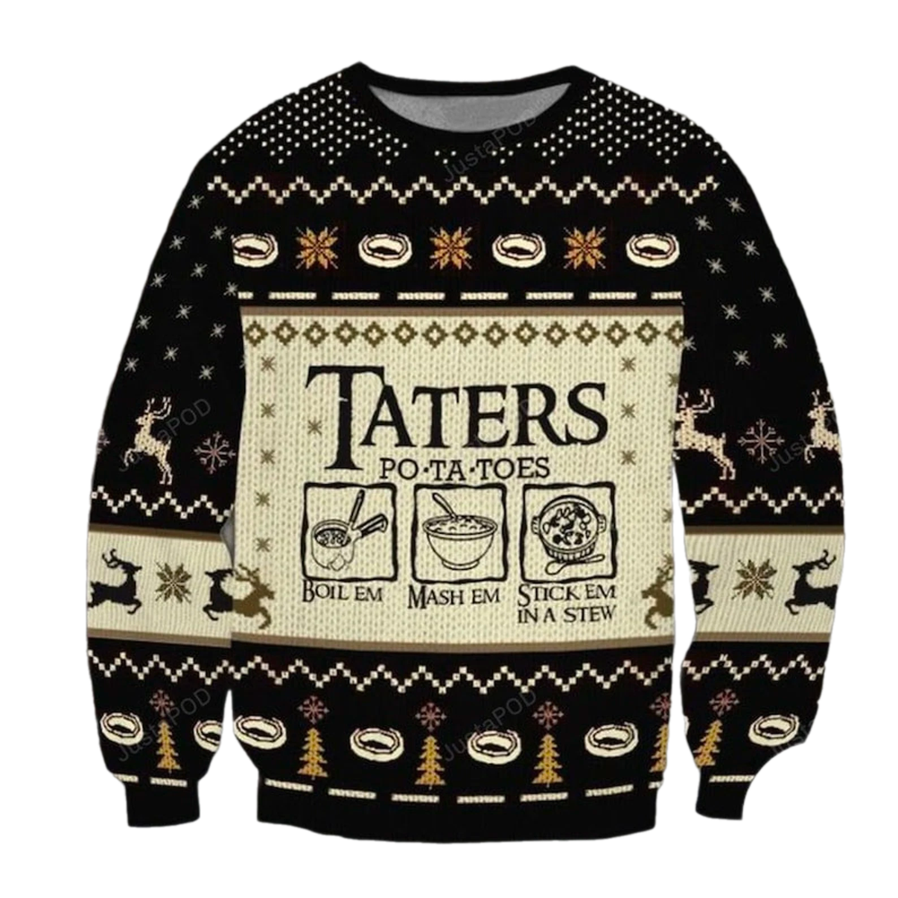 Taters Potatoes Red Ugly Christmas Sweater For Men & Women Christmas Gift Sweater US4307 - WeCustomit