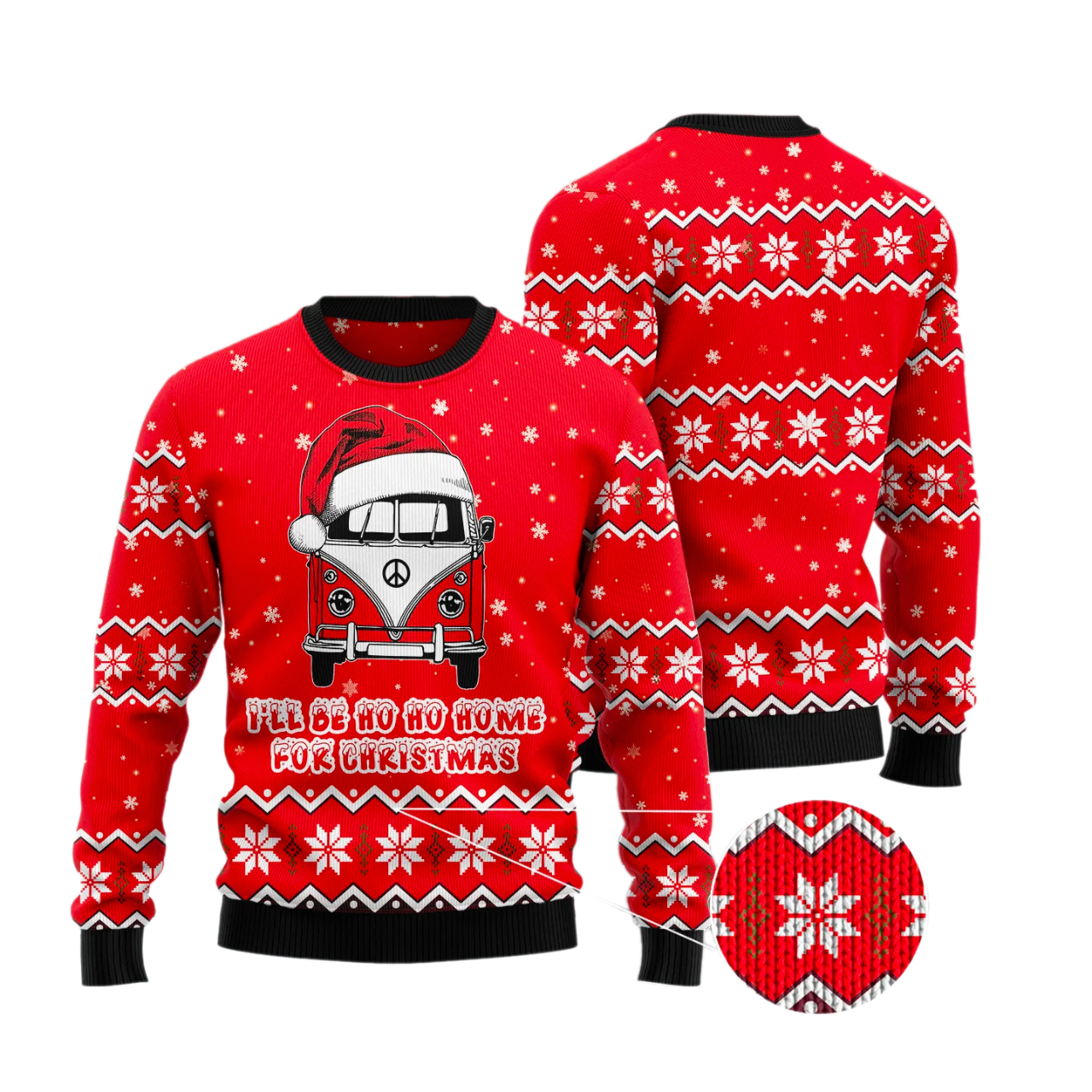 Caravan Ho Ho Home Ugly Christmas Sweater For Men & Women Christmas Gift Sweater US4336 - WeCustomit