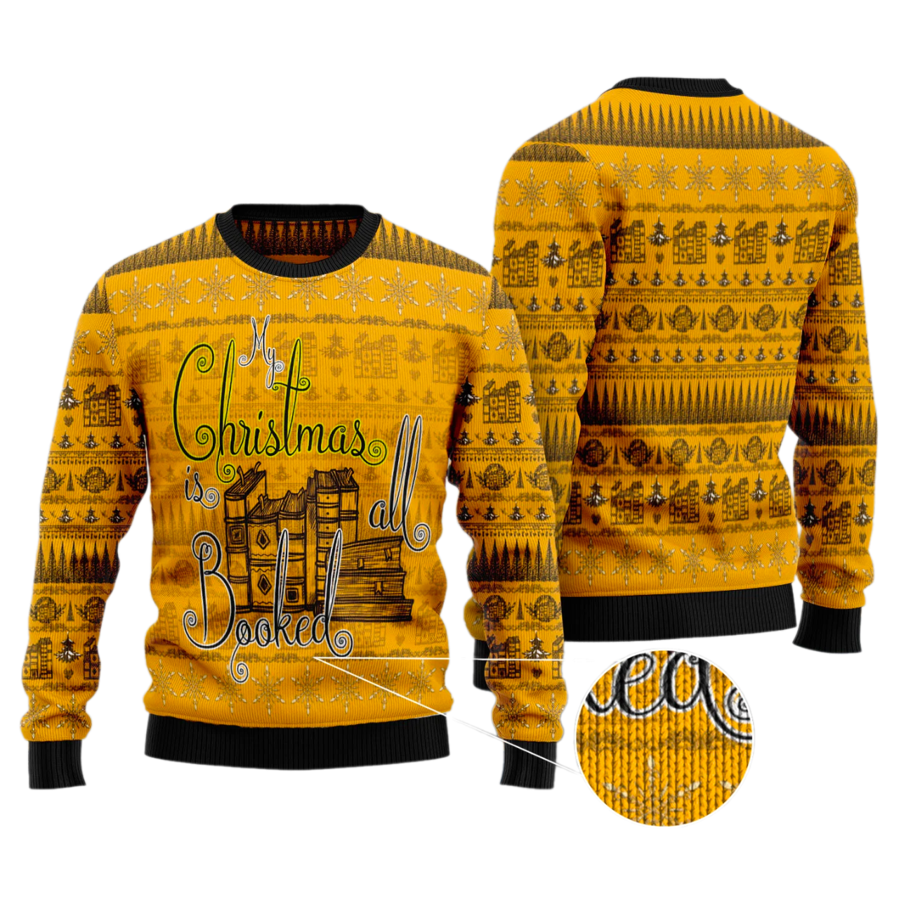 My Christmas is all booked Ugly Christmas Sweater For Men & Women Christmas Gift Sweater US4352 - WeCustomit