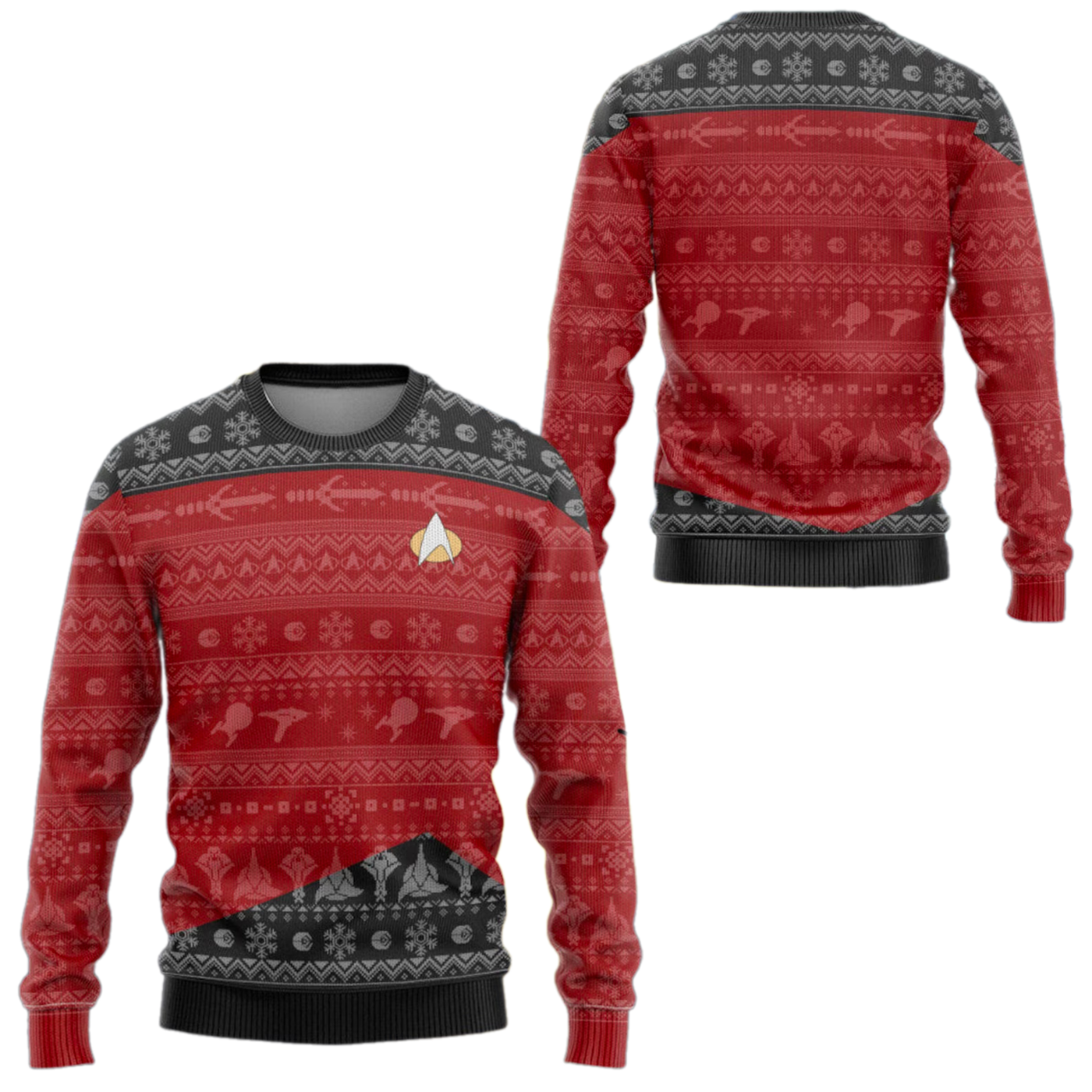 S.T The Next Generation 1987 Red Ugly Christmas Sweater For Men & Women Christmas Gift Thanksgiving Sweater US4390 - WeCustomit