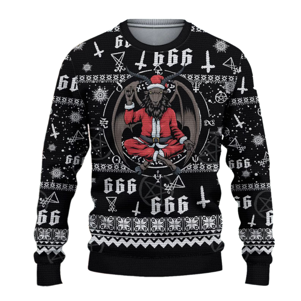 Satan Santa Christmas Ugly Christmas Sweater For Men & Women Christmas Gift Thanksgiving Sweater US4392 - WeCustomit