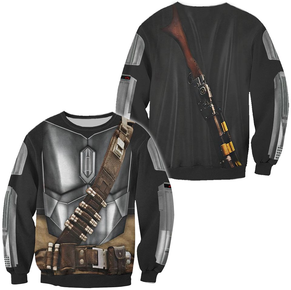 Mandalorian Costume Ugly Christmas Sweater For Men & Women Christmas Gift Sweater PT892 - WeCustomit