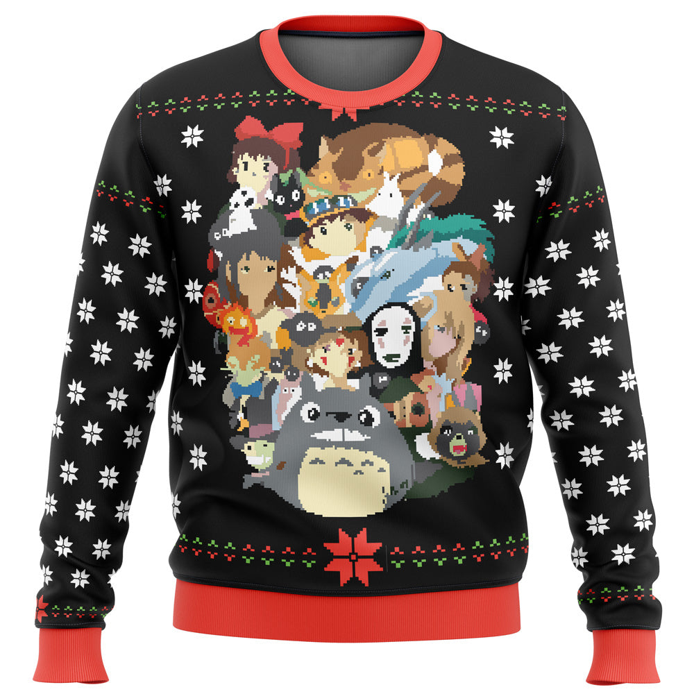 Studio Ghibli Xmas Main Ugly Christmas Sweater - WeCustomit