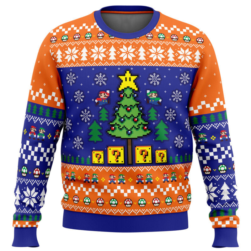 Super Bros Christmas Super Mario Bros. Ugly Christmas Sweater - WeCustomit