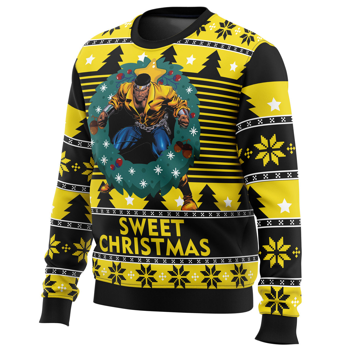 Sweet Christmas Luke Cage Ugly Christmas Sweater - WeCustomit