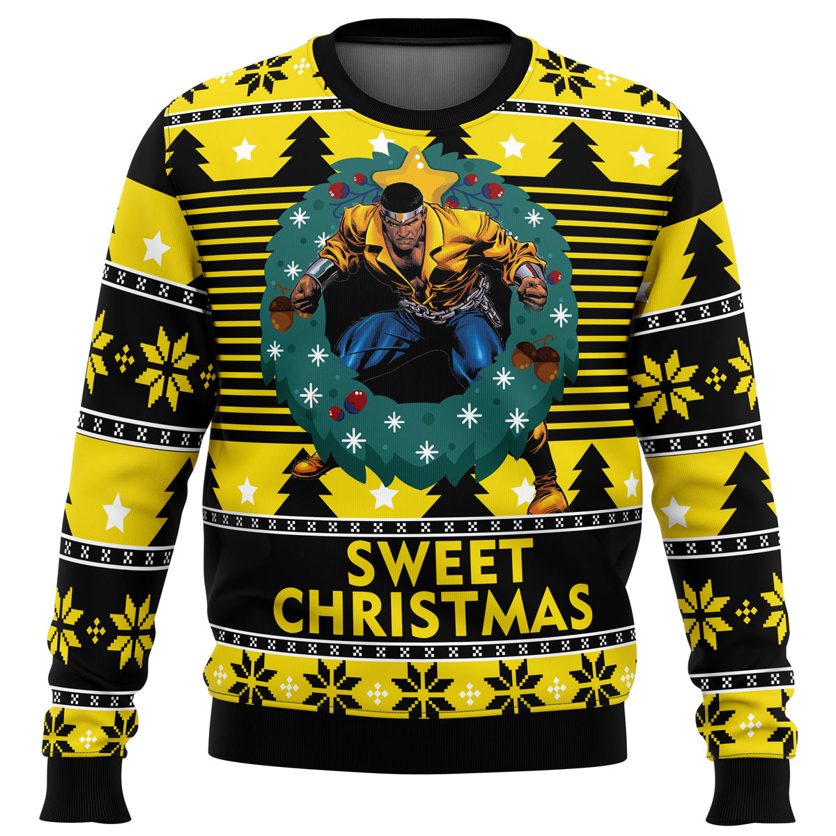 Sweet Christmas Luke Cage Ugly Christmas Sweater - WeCustomit