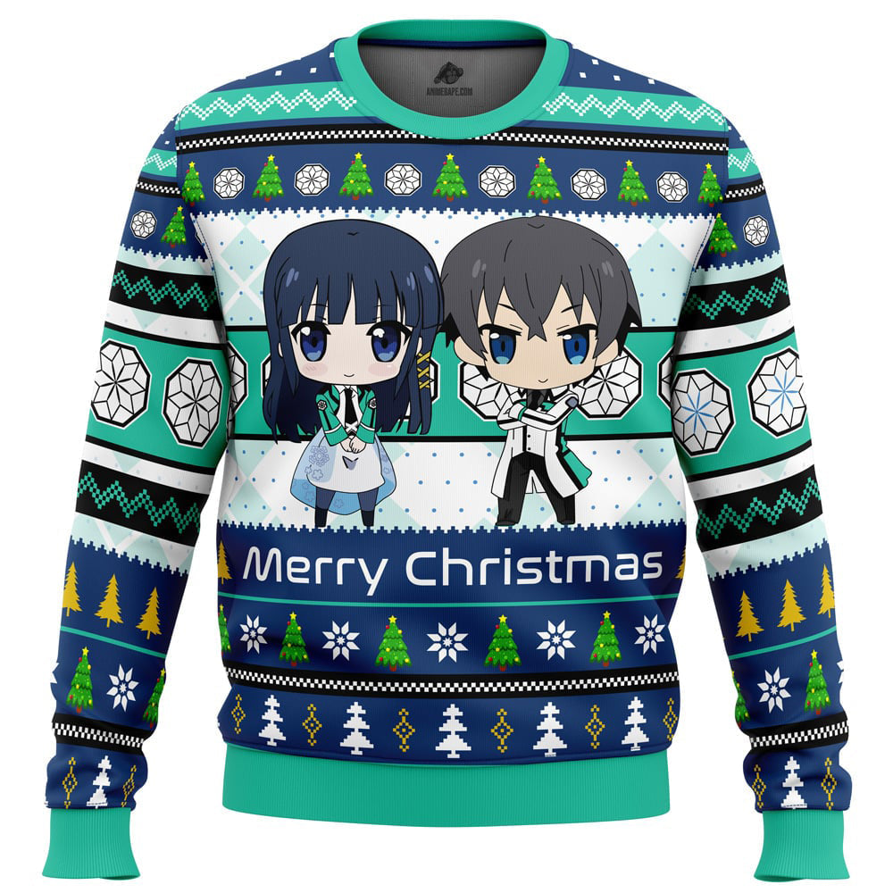 Tatsuya And Miyuki The Irregular at Magic High School Ugly Christmas Sweater - WeCustomit