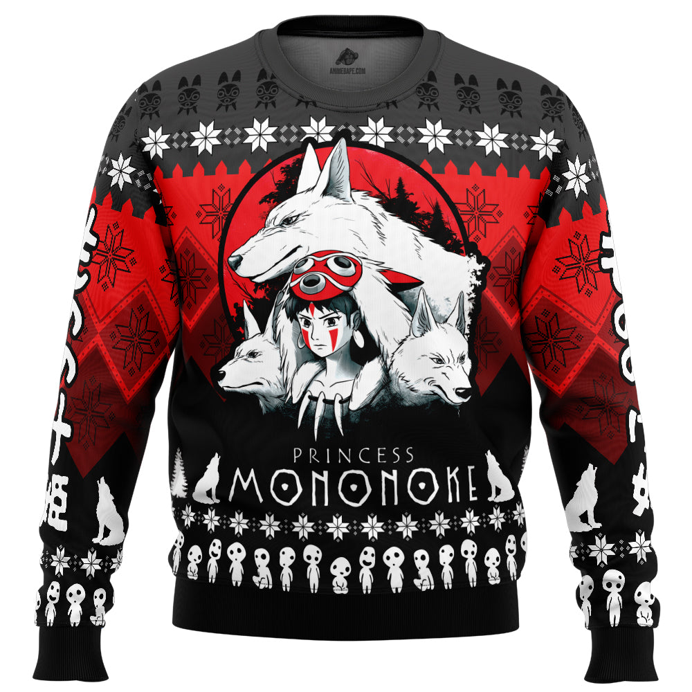 The Pack Princess Mononoke Ugly Christmas Sweater - WeCustomit