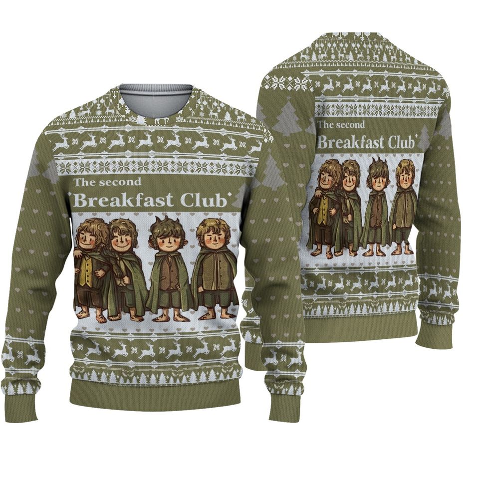 The Second Breakfast Club Ugly Christmas Sweater For Men & Women Christmas Gift Sweater PT900 - WeCustomit