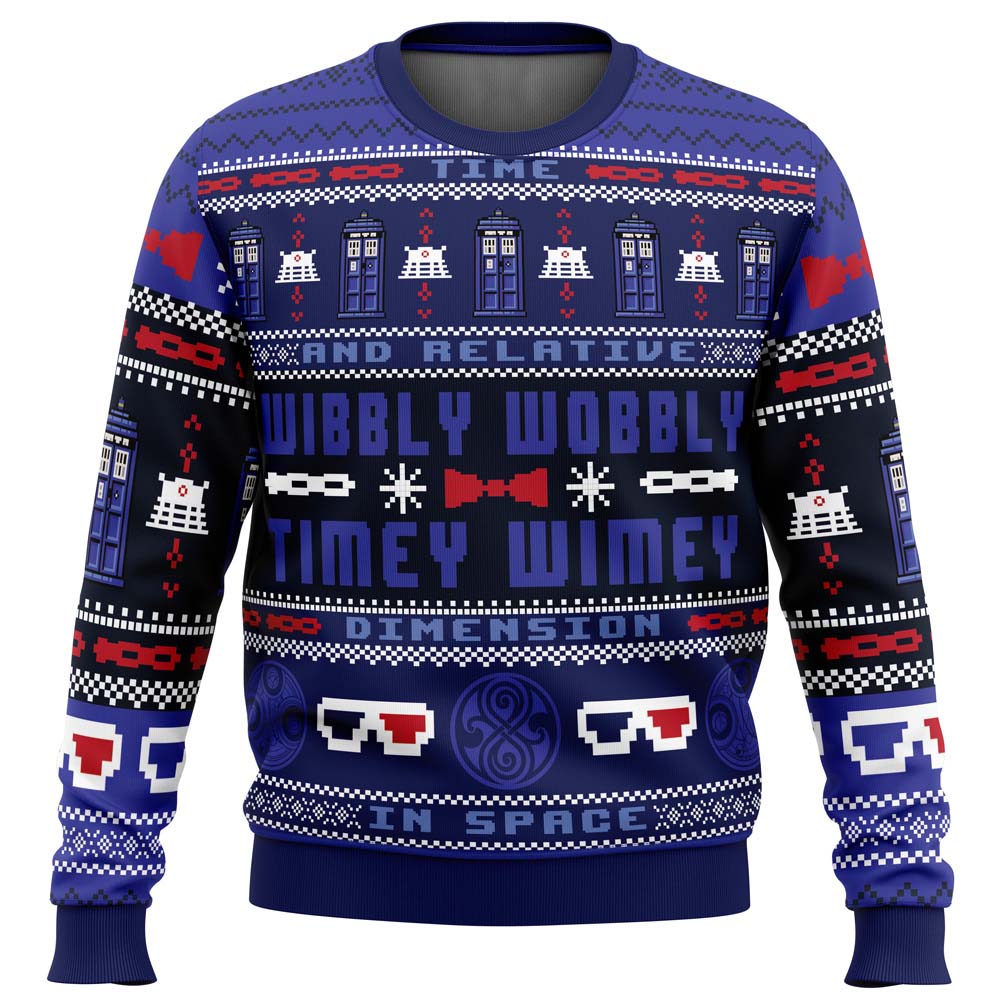 Timey Wimey Doctor Who Ugly Christmas Sweater - WeCustomit