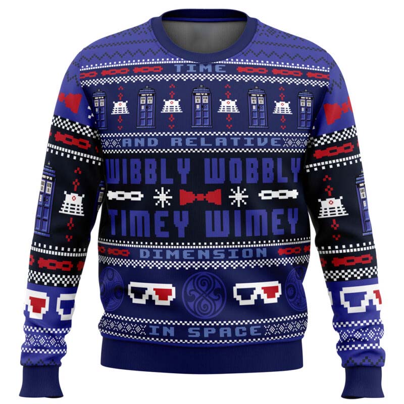 Timey Wimey Doctor Who Ugly Christmas Sweater - WeCustomit