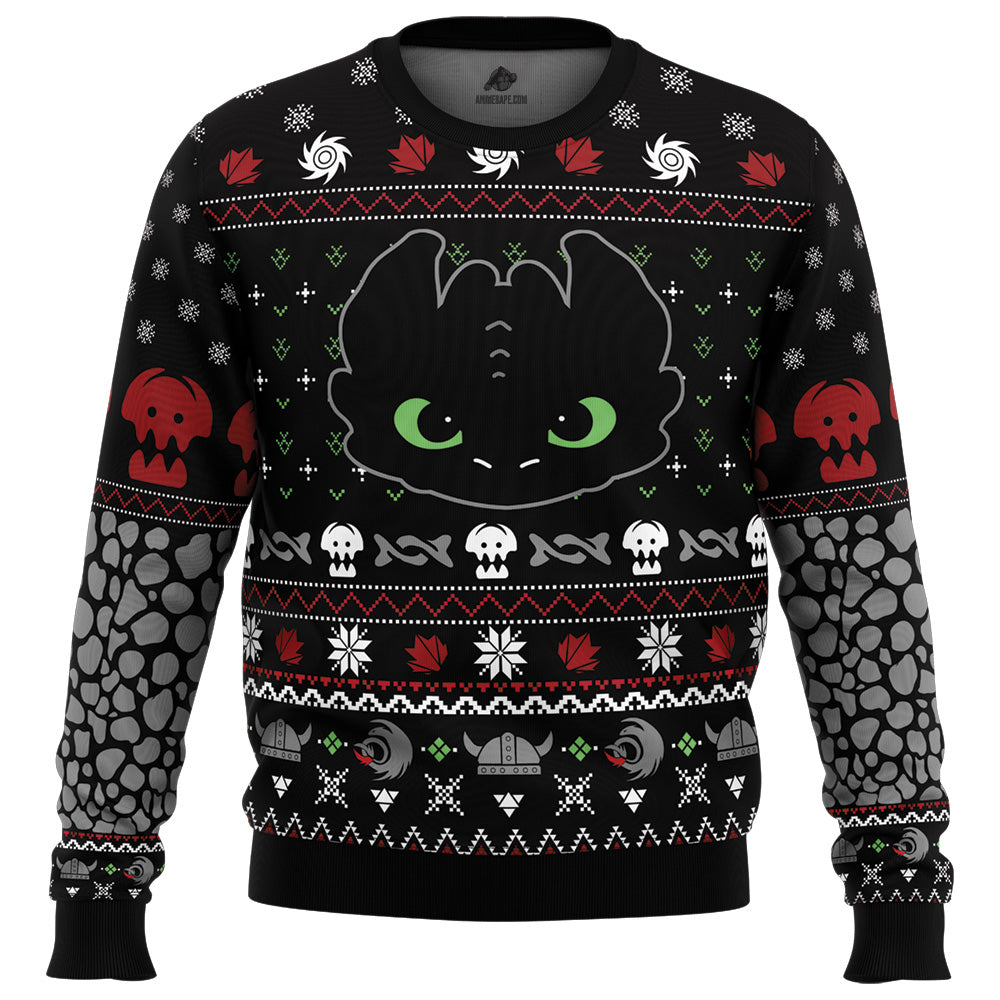 Toothless How To Train Your Dragon Ugly Christmas Sweater - WeCustomit