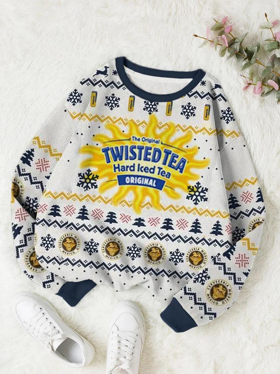 Twisted Tea Christmas Hard Iced Tea Ugly Sweater - WeCustomit