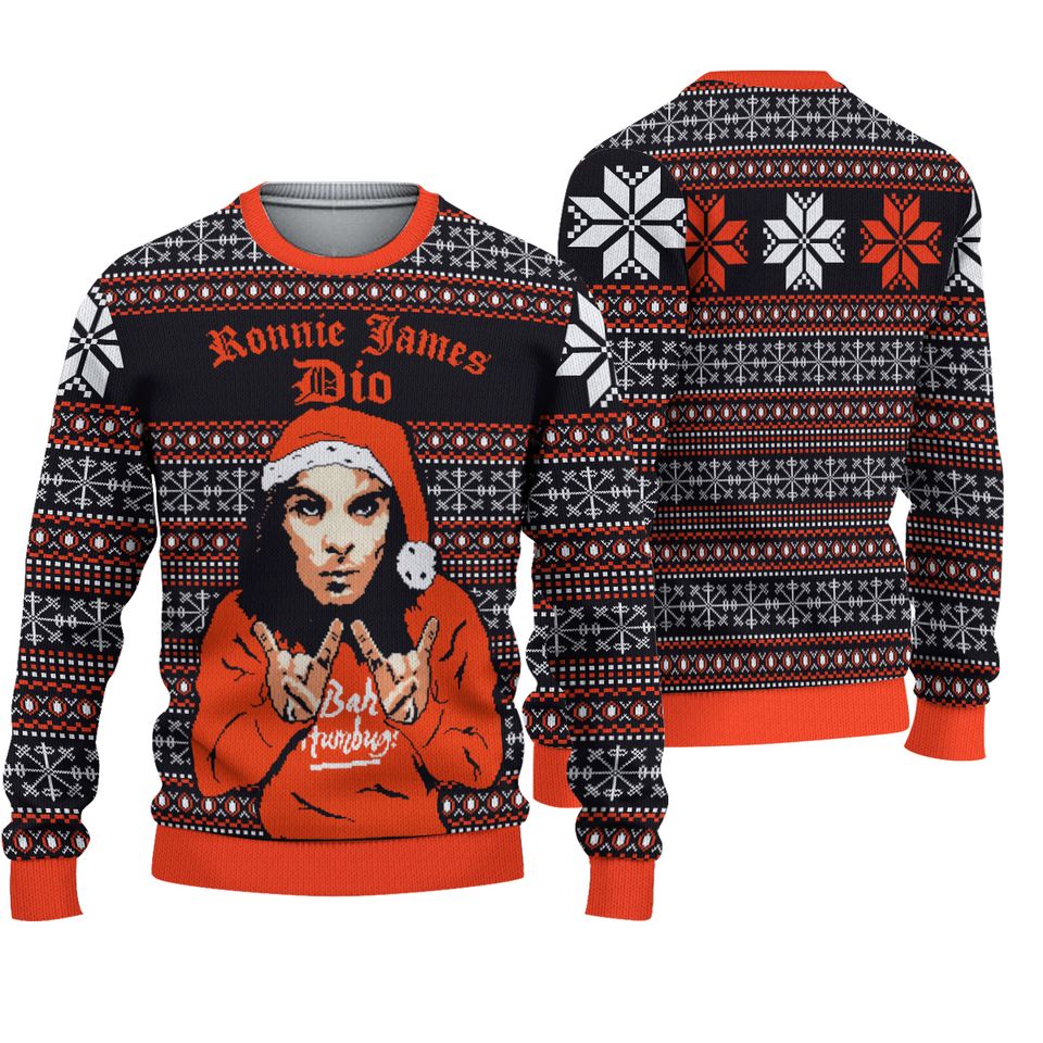 Vintage Ron.nie Ja.mes D.io Ba.h Humbug Limited Edition Christmas Ugly Christmas Sweater For Men & Women Christmas Gift Sweater PT878 - WeCustomit