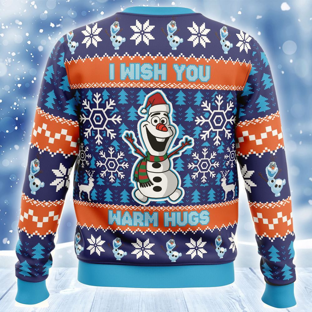 Warm Hugs Frozen Ugly Christmas Sweater For Men & Women Christmas Gift Sweater US3431 - WeCustomit