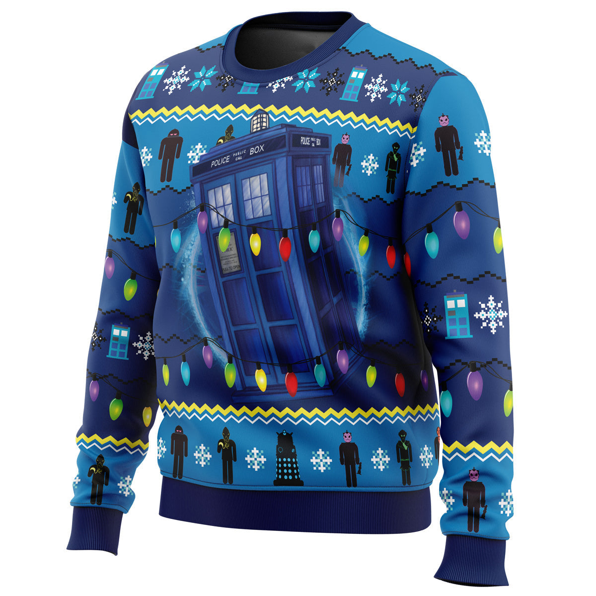 WHO'S Outside Doctor Who Ugly Christmas Sweater - WeCustomit