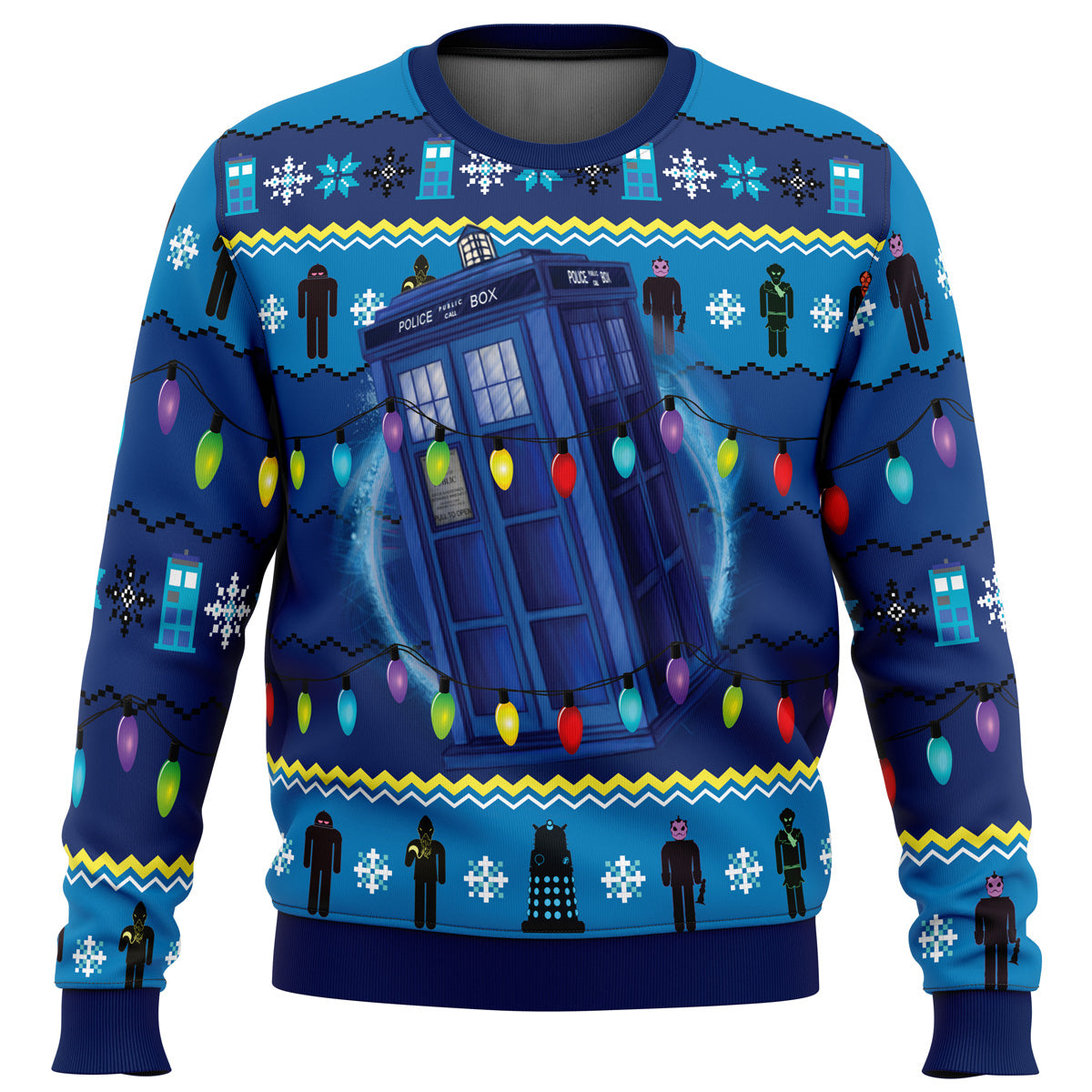 WHO'S Outside Doctor Who Ugly Christmas Sweater - WeCustomit