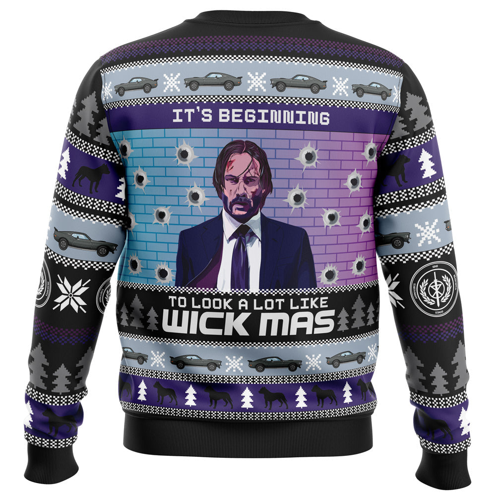 Wick-Mas John Wick Ugly Christmas Sweater - WeCustomit