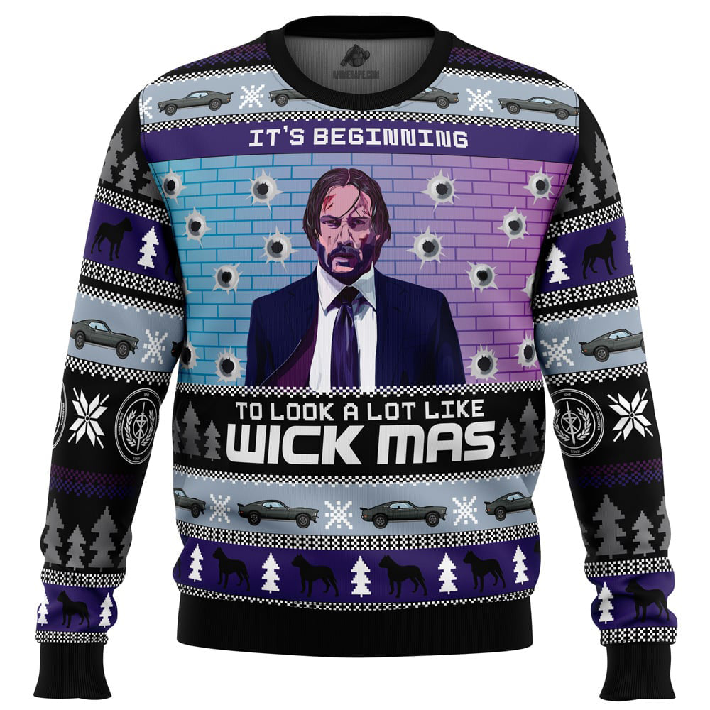Wick-Mas John Wick Ugly Christmas Sweater - WeCustomit