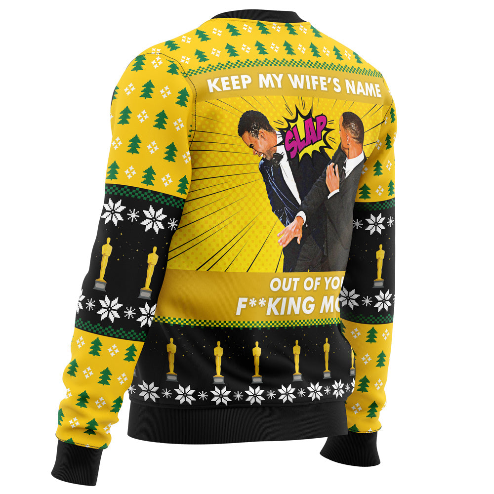 Will Smith Slaps Chris Rock Meme Ugly Christmas Sweater - WeCustomit