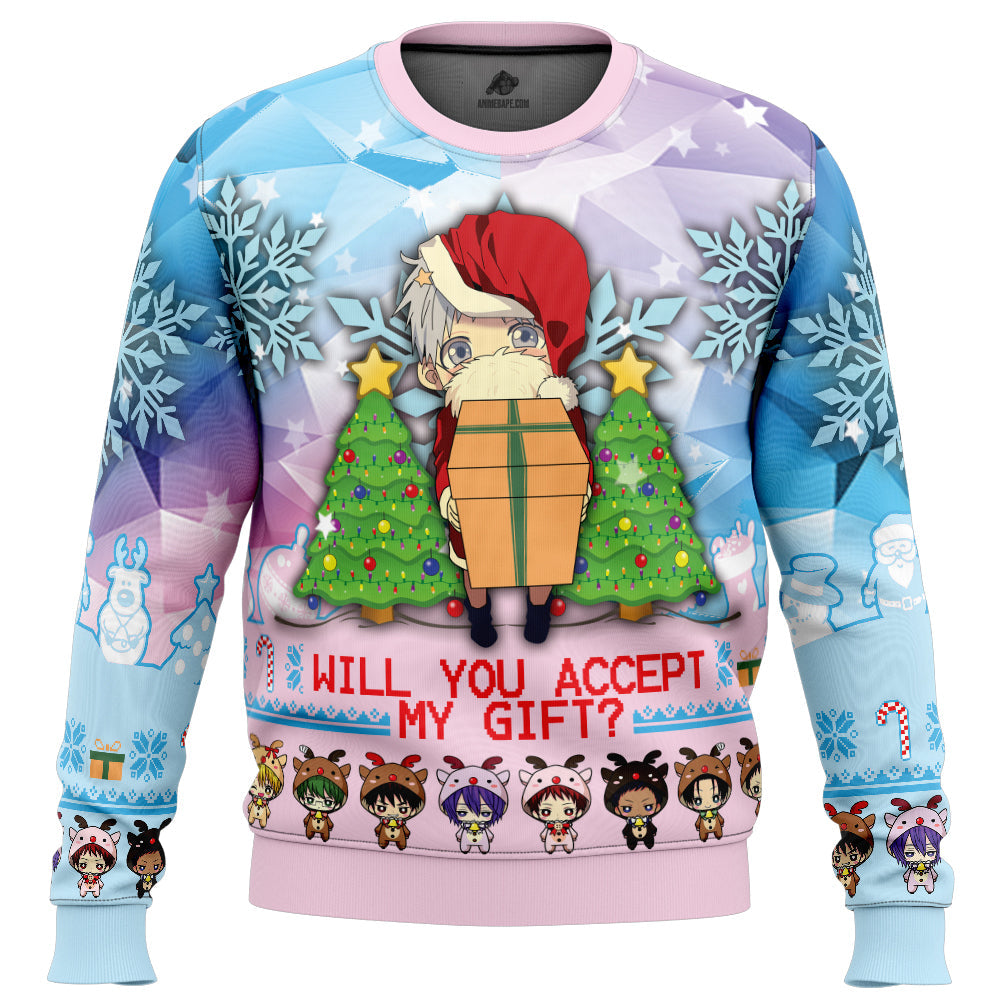 Will You Accept My Gift Kuroko's Basketball Ugly Christmas Sweaters - WeCustomit