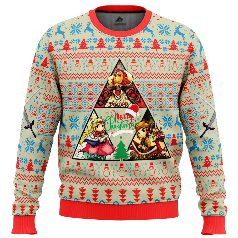 Wind Waker Triangle Zelda Ugly Christmas Sweater - WeCustomit