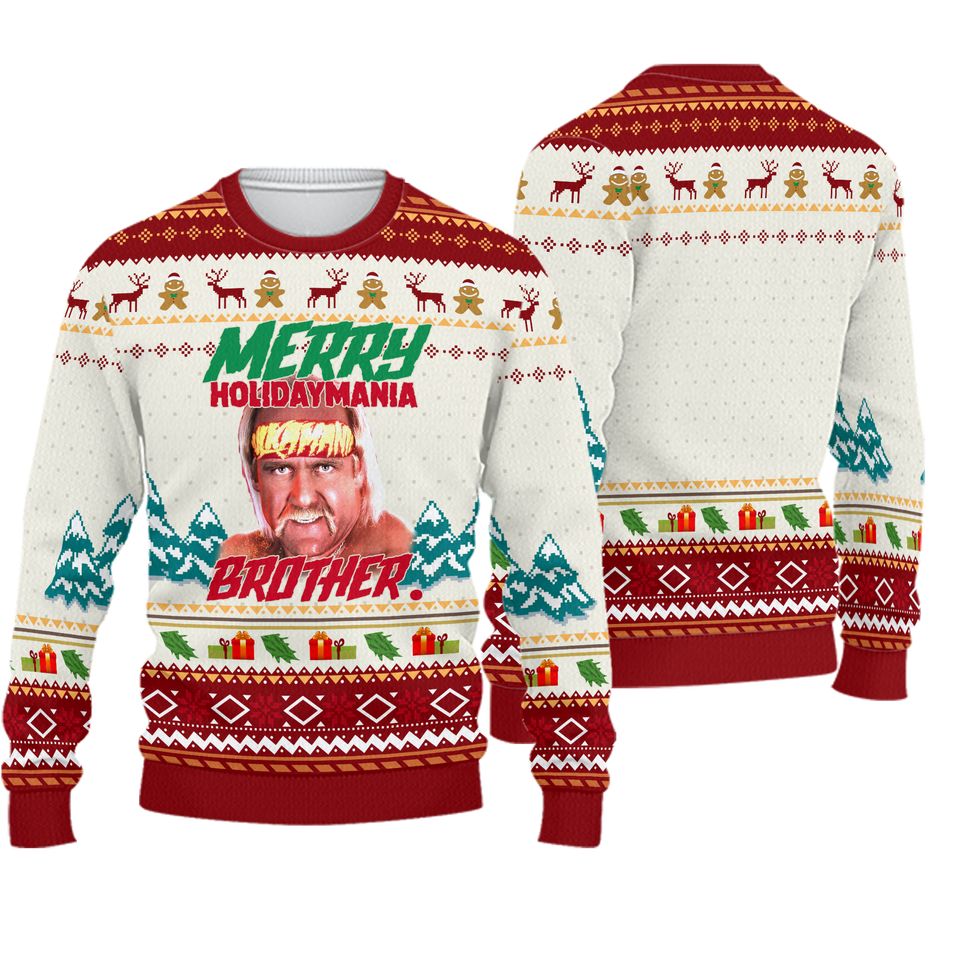 Wrestle Mania Ugly Christmas Sweater For Men & Women Christmas Gift Sweater PT876 - WeCustomit